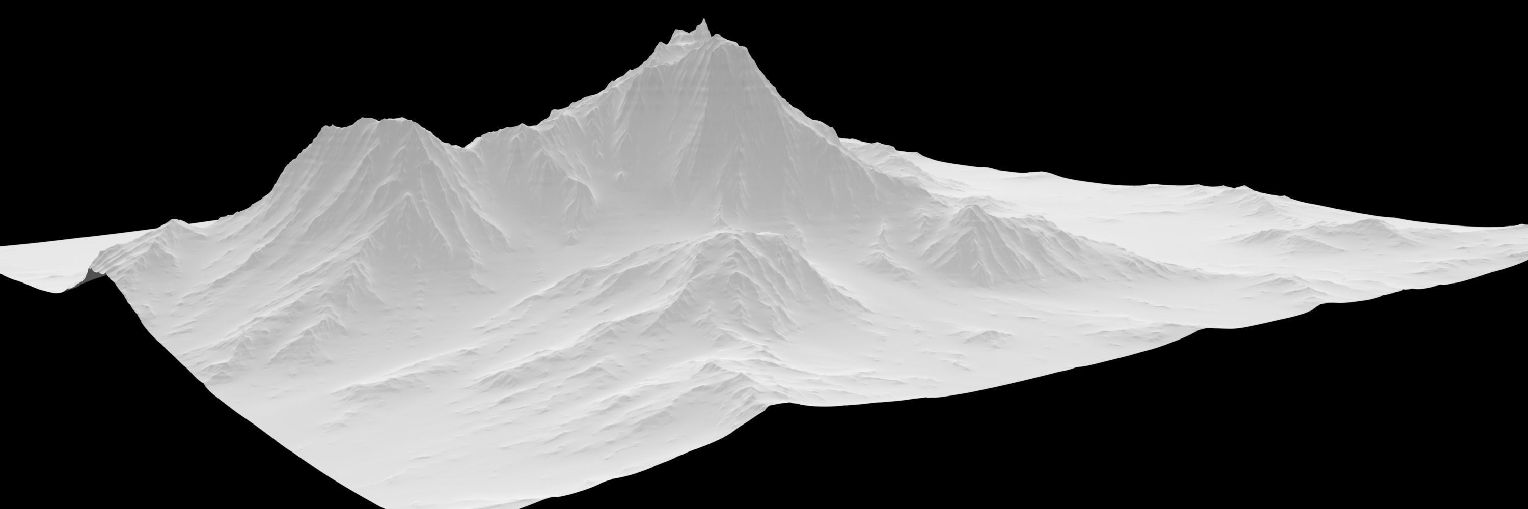 Sculpted Mountain VR ready Low-poly 3D model_1