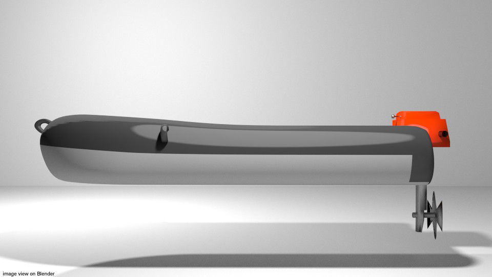 Inflatable motor boat - Type 1 3D model_1