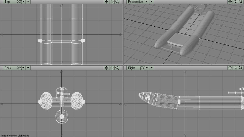 Inflatable motor boat - Type 2 3D model_4