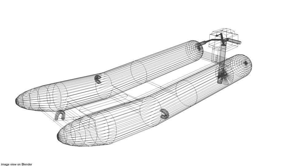 Inflatable motor boat - Type 2 3D model_3