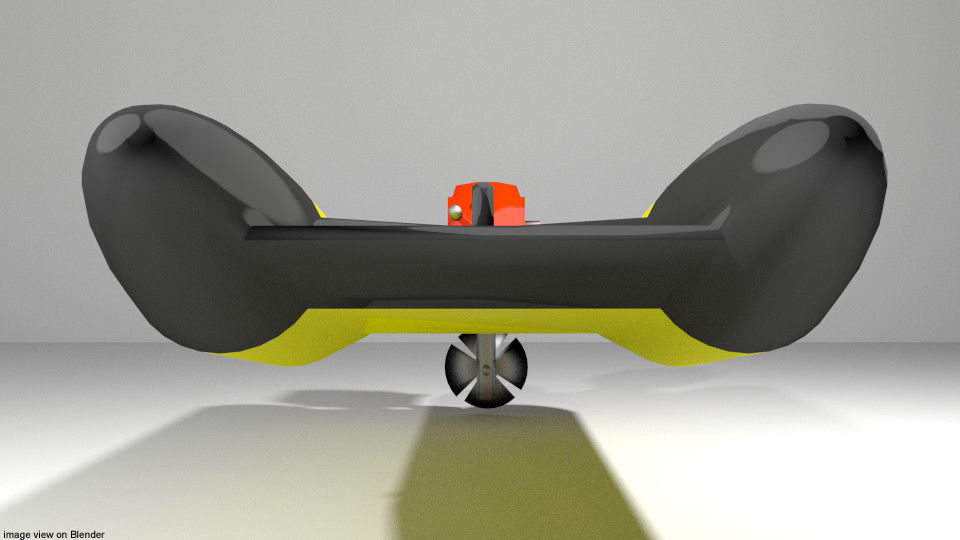 Inflatable motor boat - Type 2 3D model_2