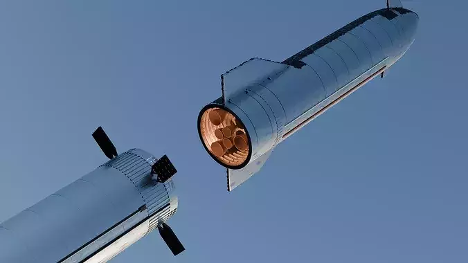 Starship Super Heavy Rocket High Detail SpaceX