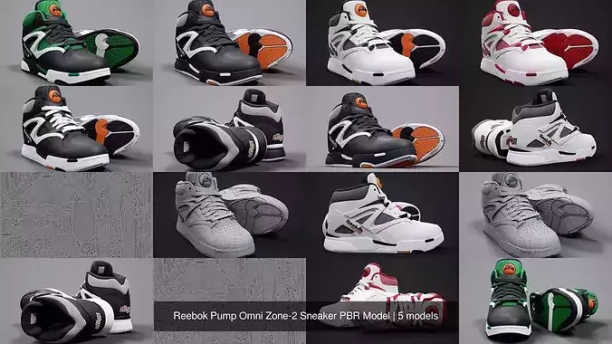 Reebok Pump Omni Zone-2 Sneaker 5 3D model | CGTrader