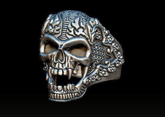 ring skull 3D print model
