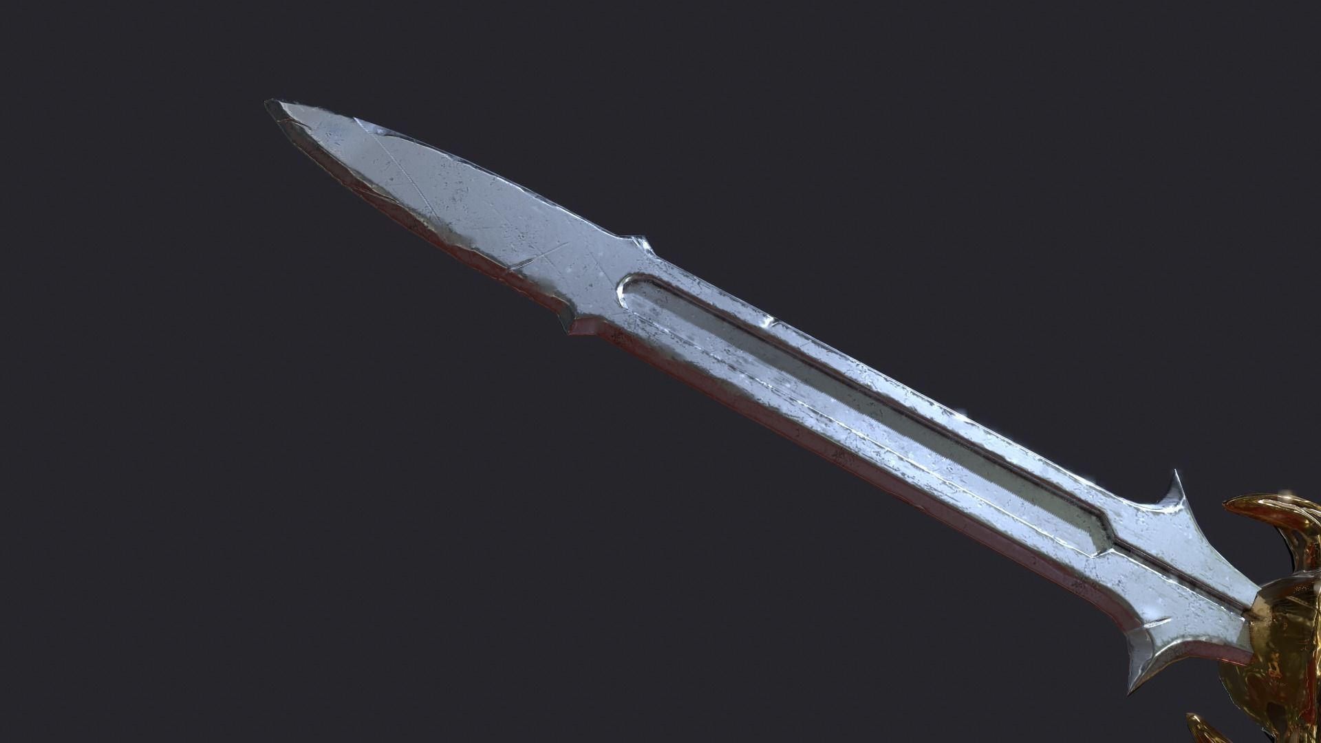 Fantasy Stylish Weapon- Eye Sword Free low-poly 3D model_4