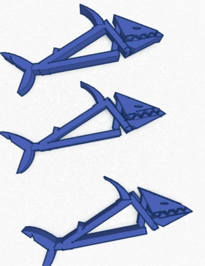 MAKOz shark clips 3D print model