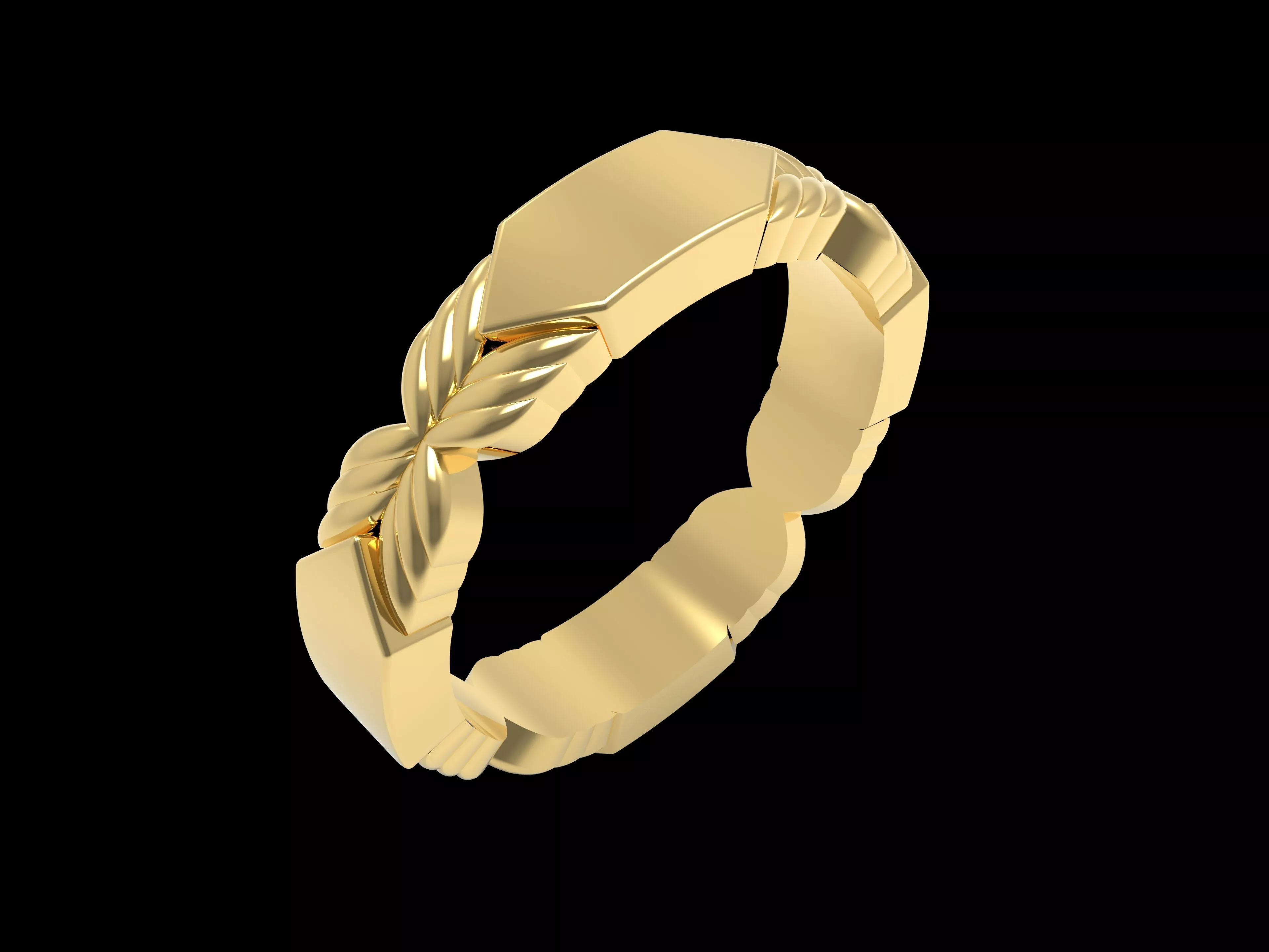 Wheat Ring USA 6 size 3D print model