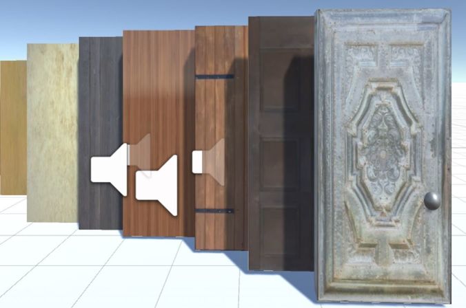 A Simple Door Set Low-poly 3D model