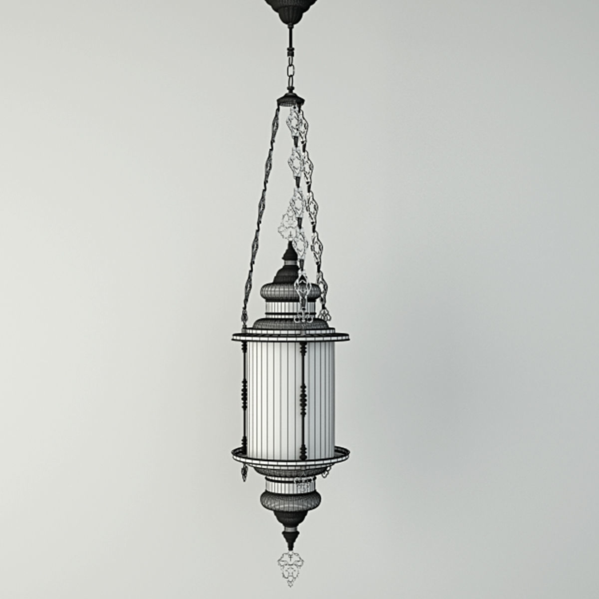 Cypress Lantern 3D model_1