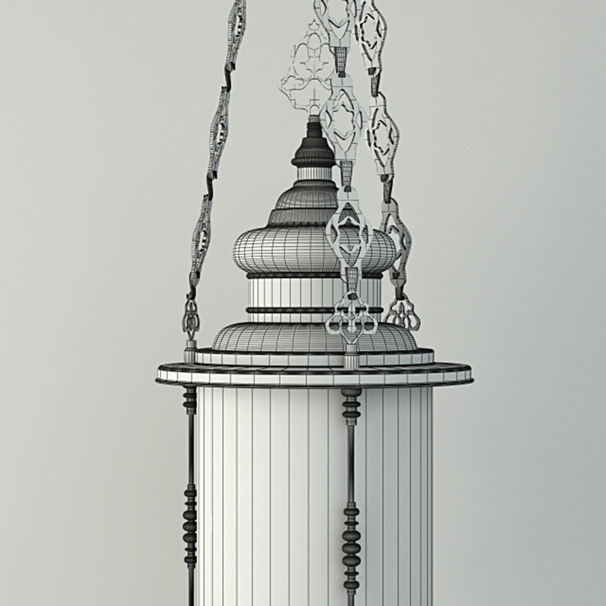Cypress Lantern 3D model_3