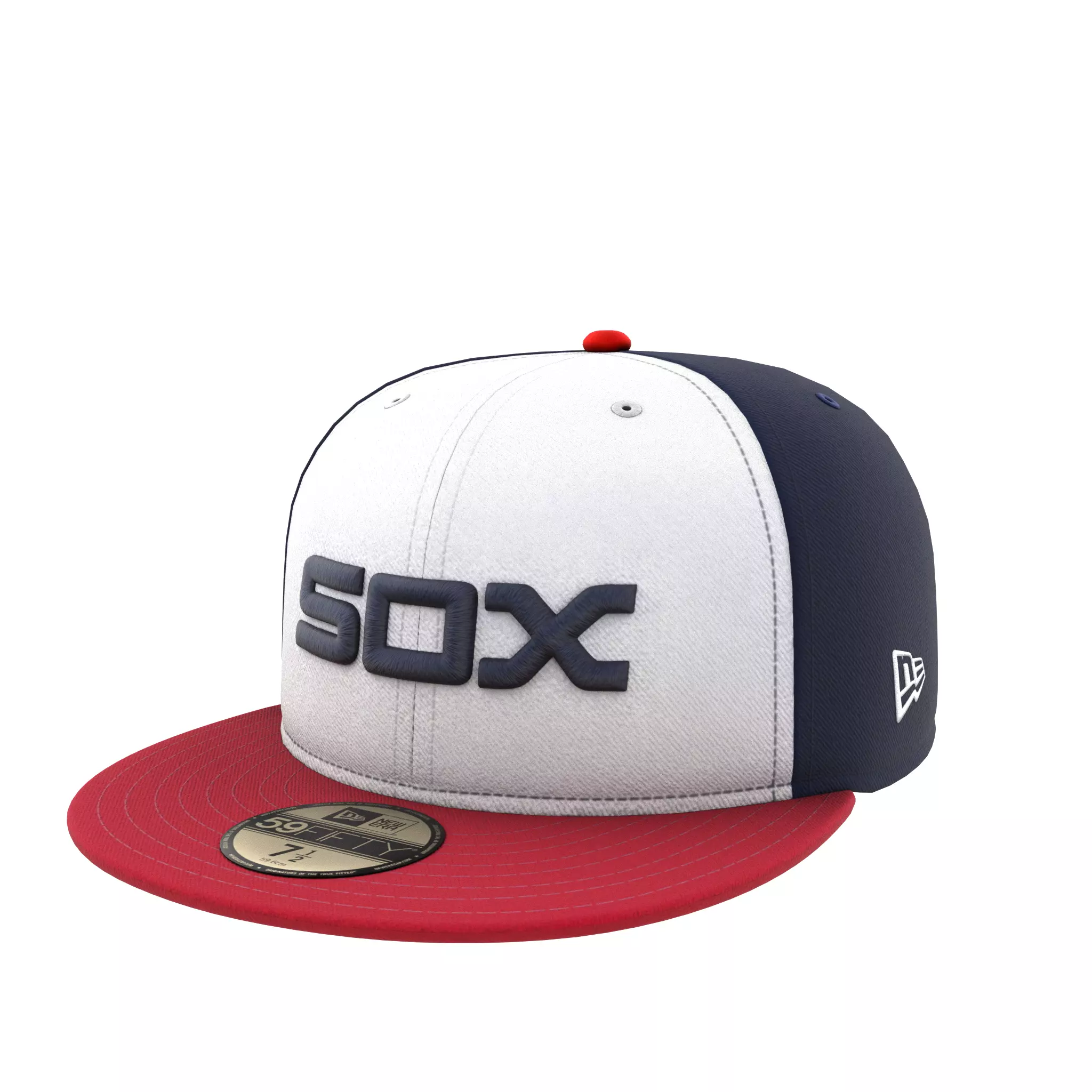 New Era 59 Fifty Chicago White Sox Baseball Cap Low-poly 3D model