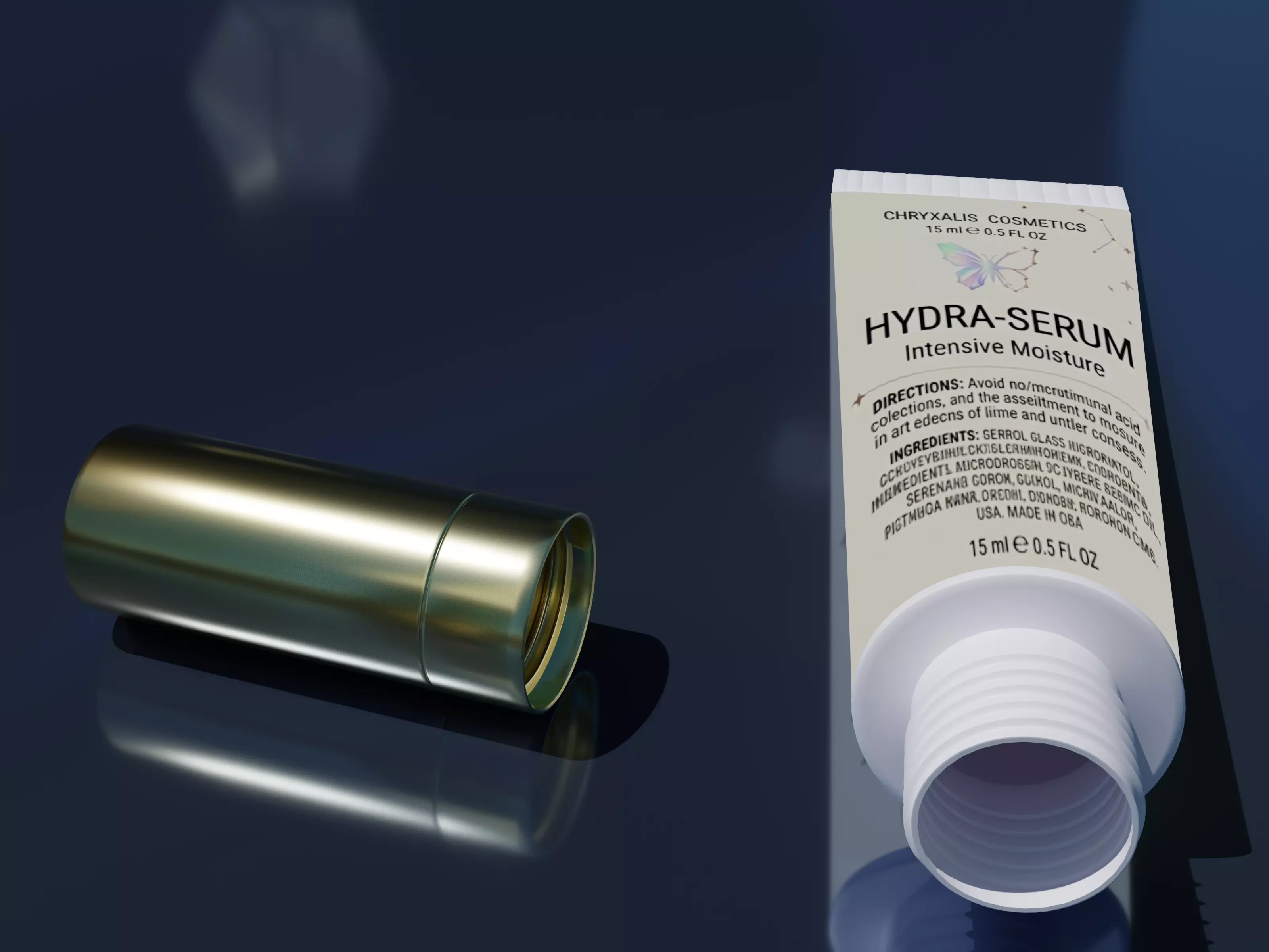 Skincare Serum Tube - Realistic Cosmetic Packaging Low-poly 3D model