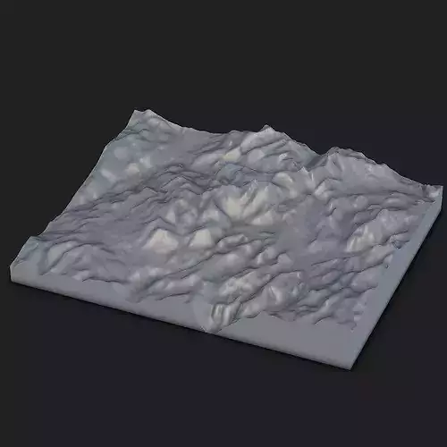 Mountain Terrain Relief Tile Topographic Landscape STL 