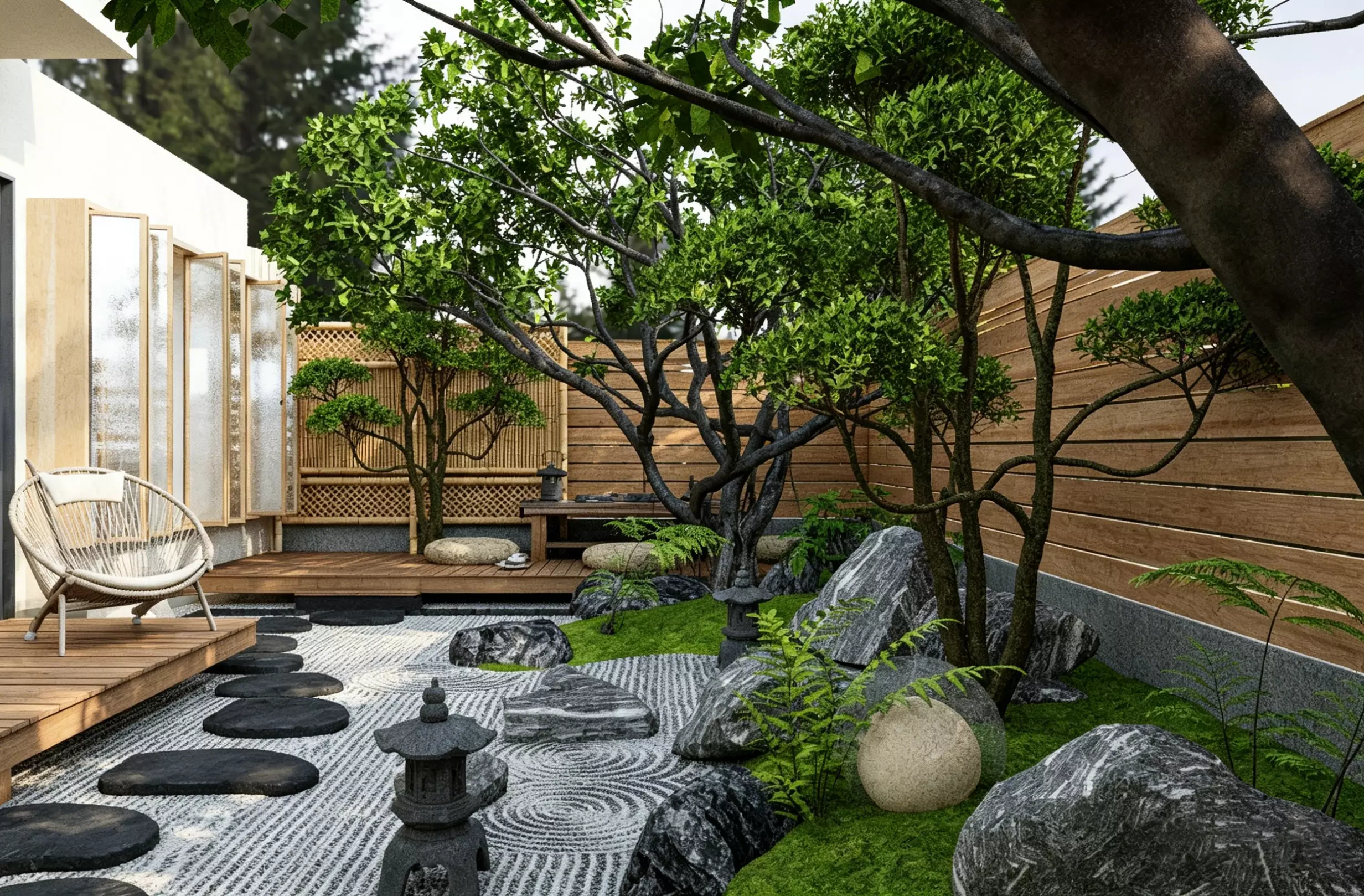 tea space on balcony 3D model