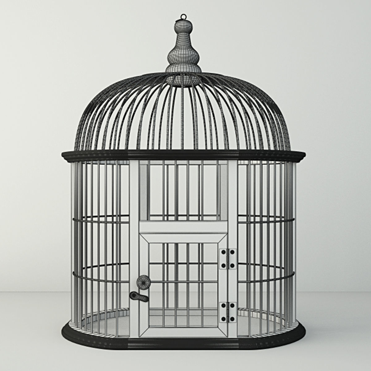 Decorative Bird Cage by ZARA HOME 3D model_3