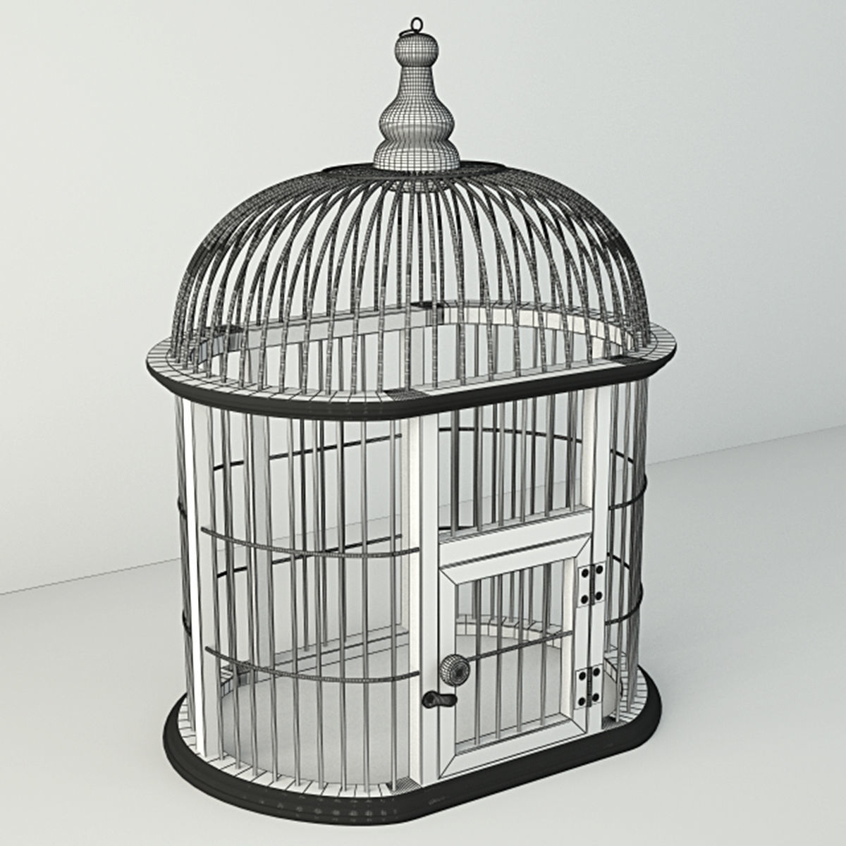 Decorative Bird Cage by ZARA HOME 3D model_1