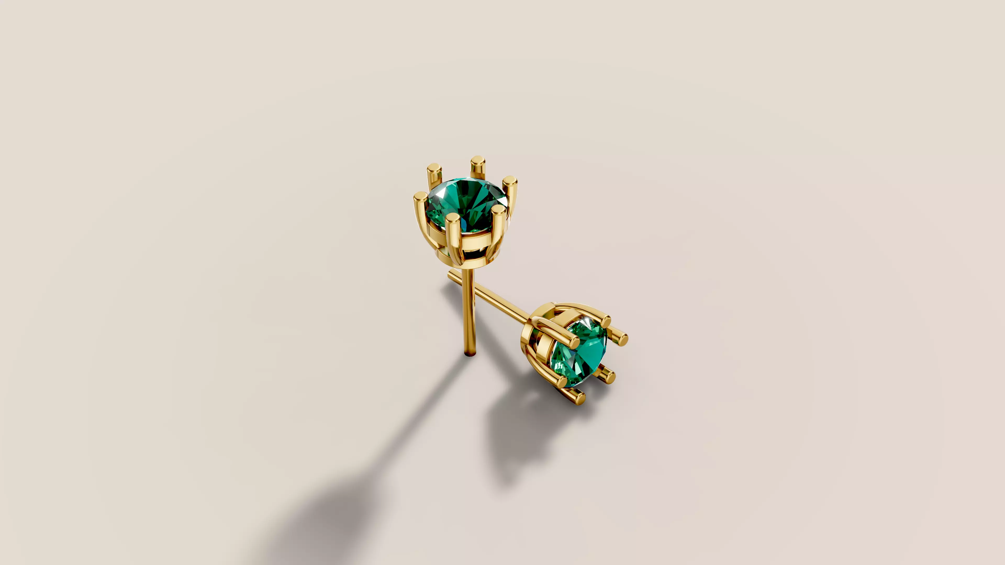 Timeless Solitaire Earrings 3D print model