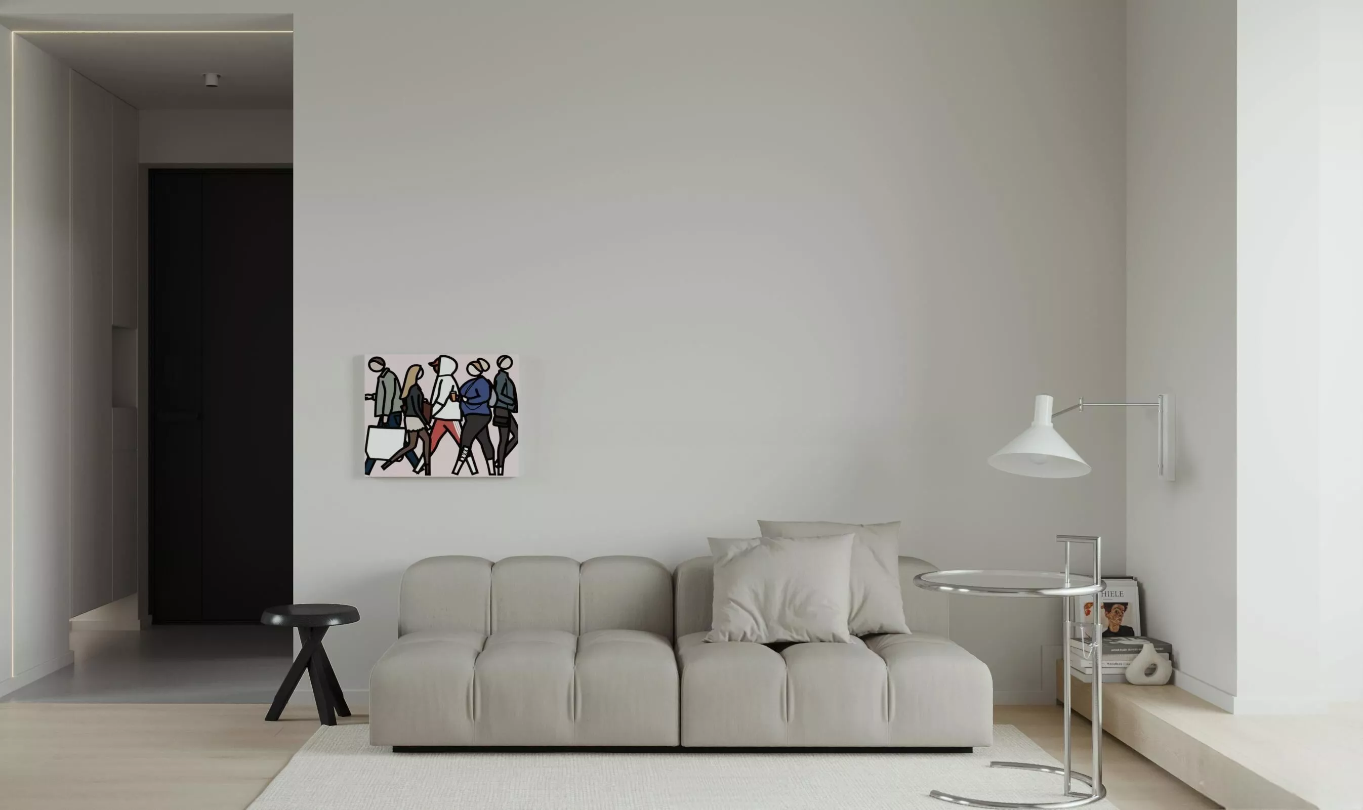 Modern minimalist full apartment interior 3D model