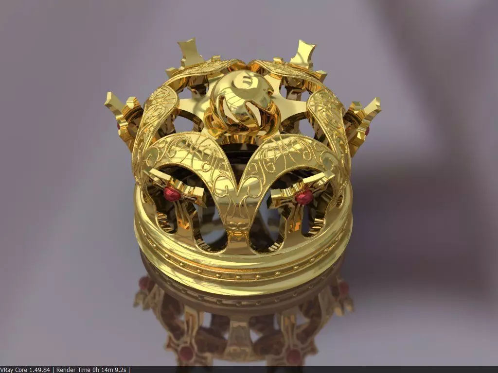 Crown gold 3D print model