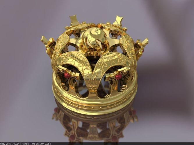 Crown gold 3D print model