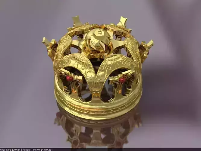 Crown gold 3D print model