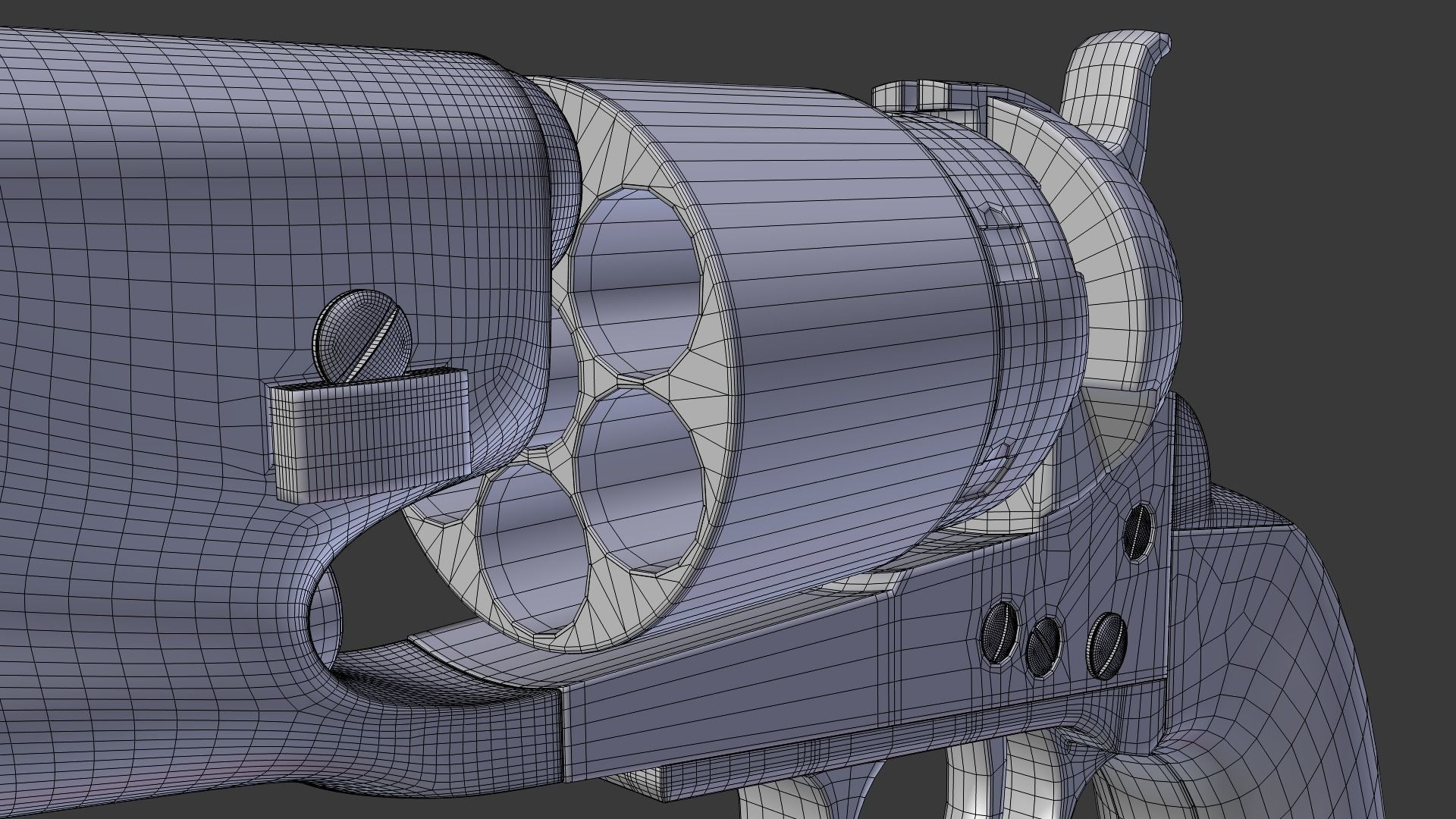 Colt Army 1860 revolver 3D model_9