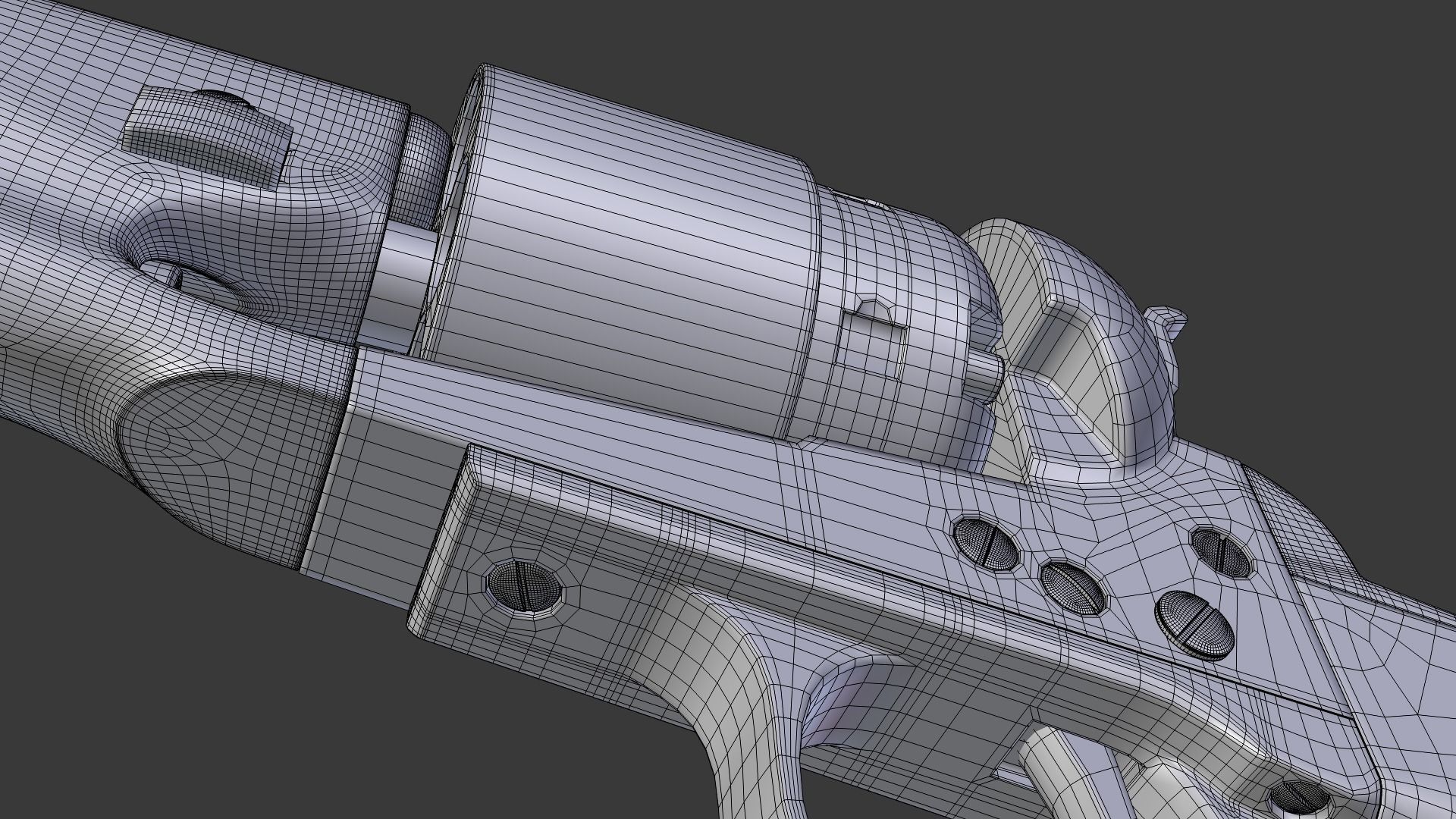 Colt Army 1860 revolver 3D model_13