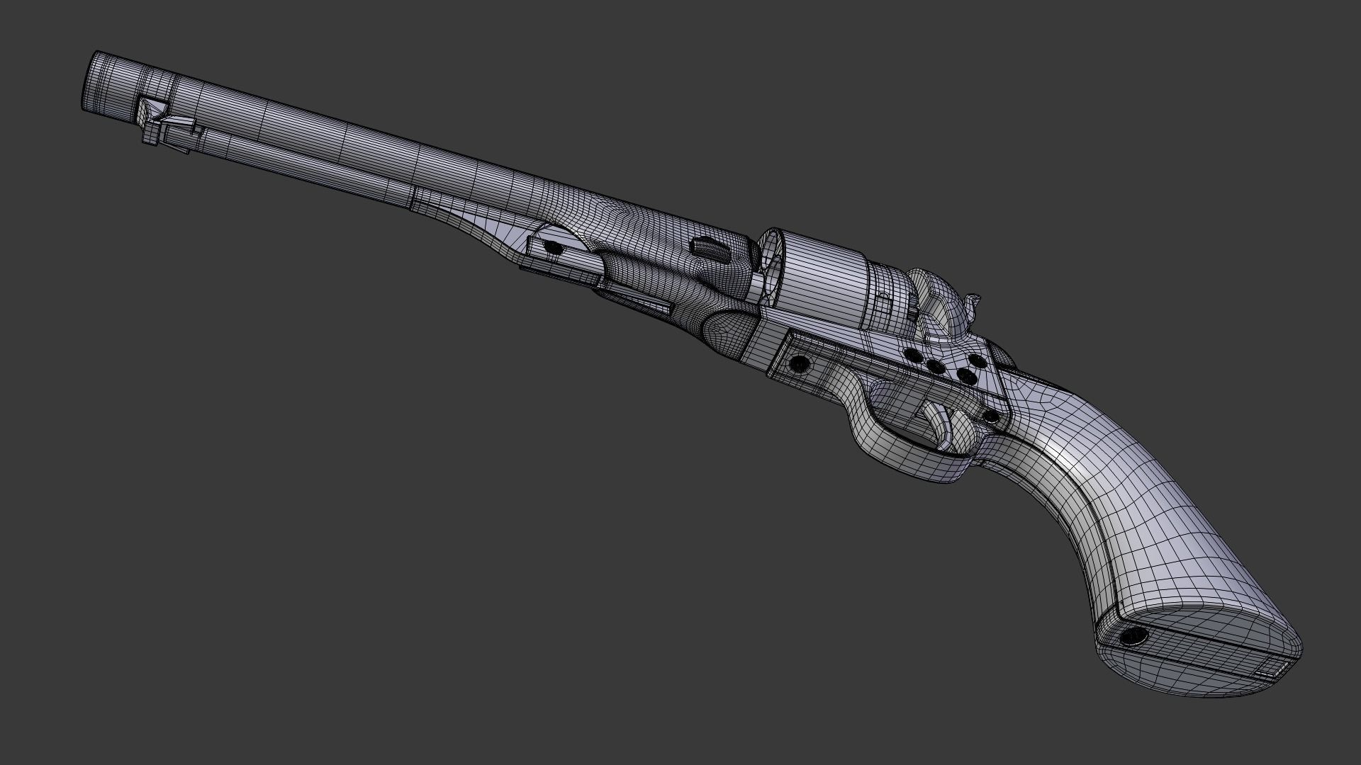 Colt Army 1860 revolver 3D model_10