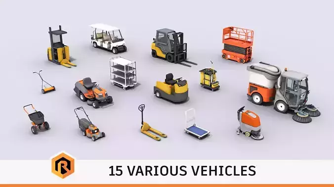 Vehicles Collection 03 - Low Poly Low-poly 3D model