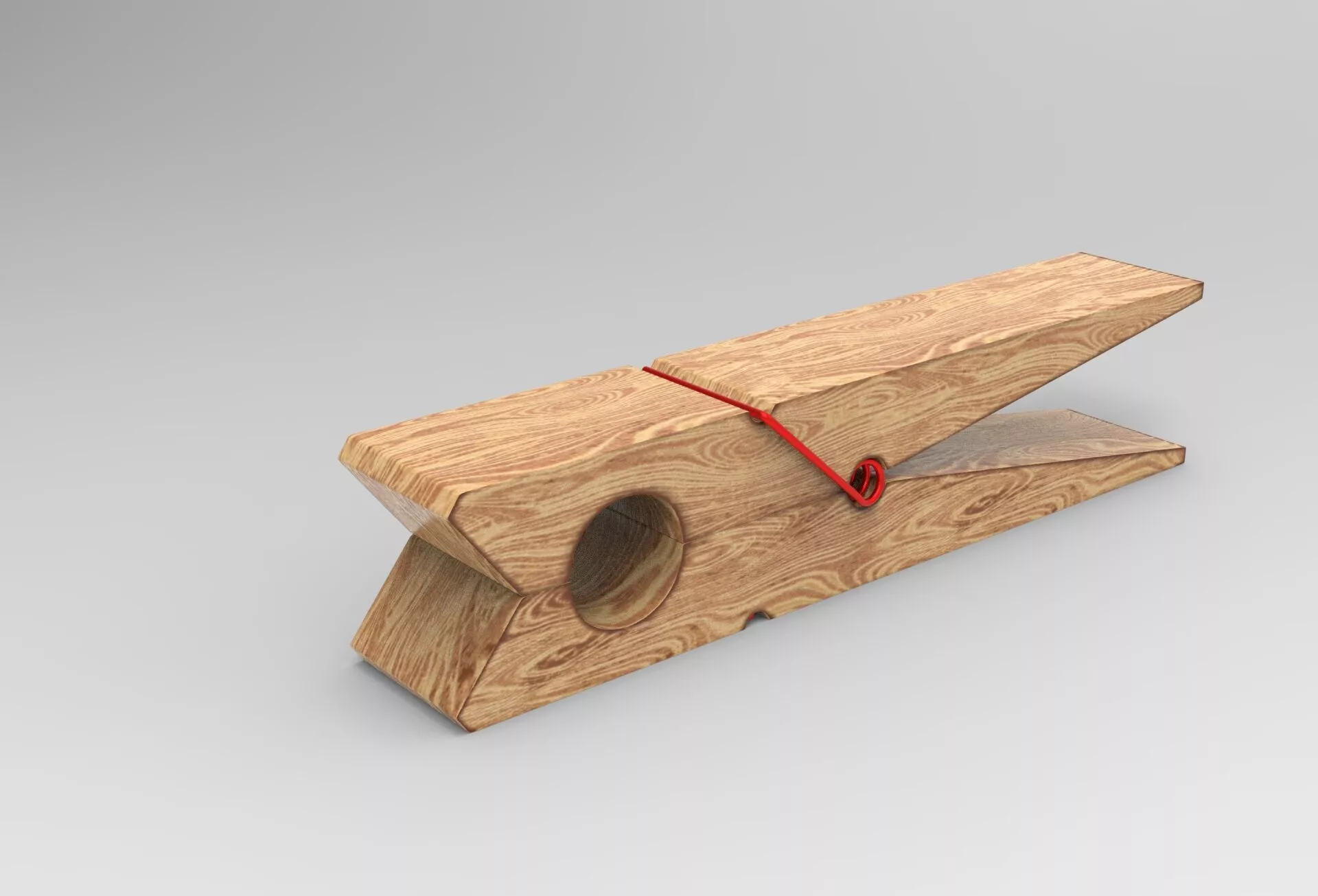 Clip Bench Low-poly 3D model