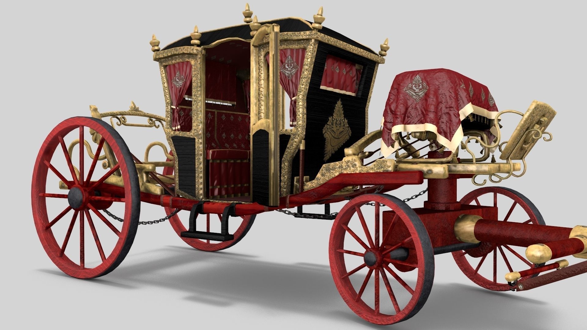 Baroque Coach 3D model_3
