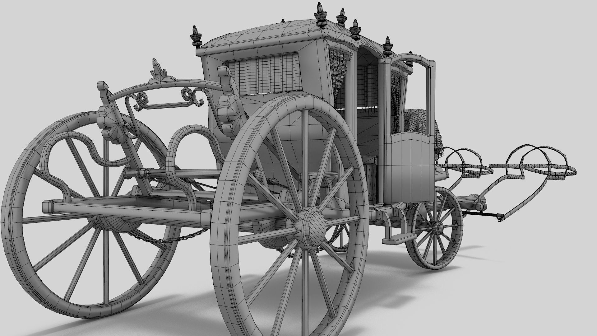 Baroque Coach 3D model_16