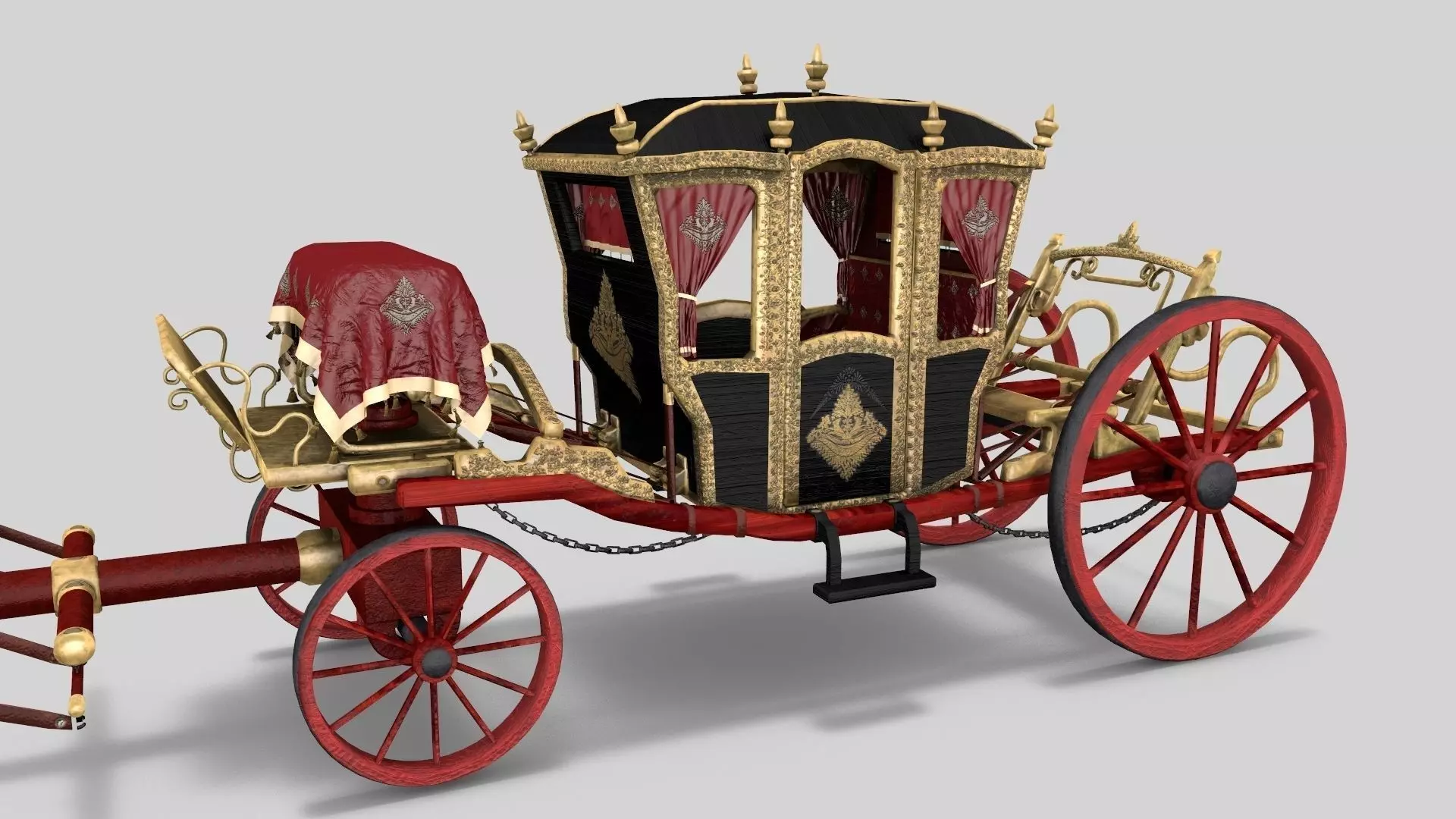 Baroque Coach 3D model_0