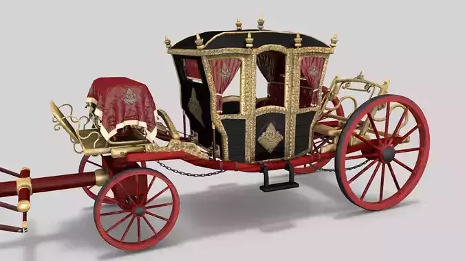 Baroque Coach 3D model