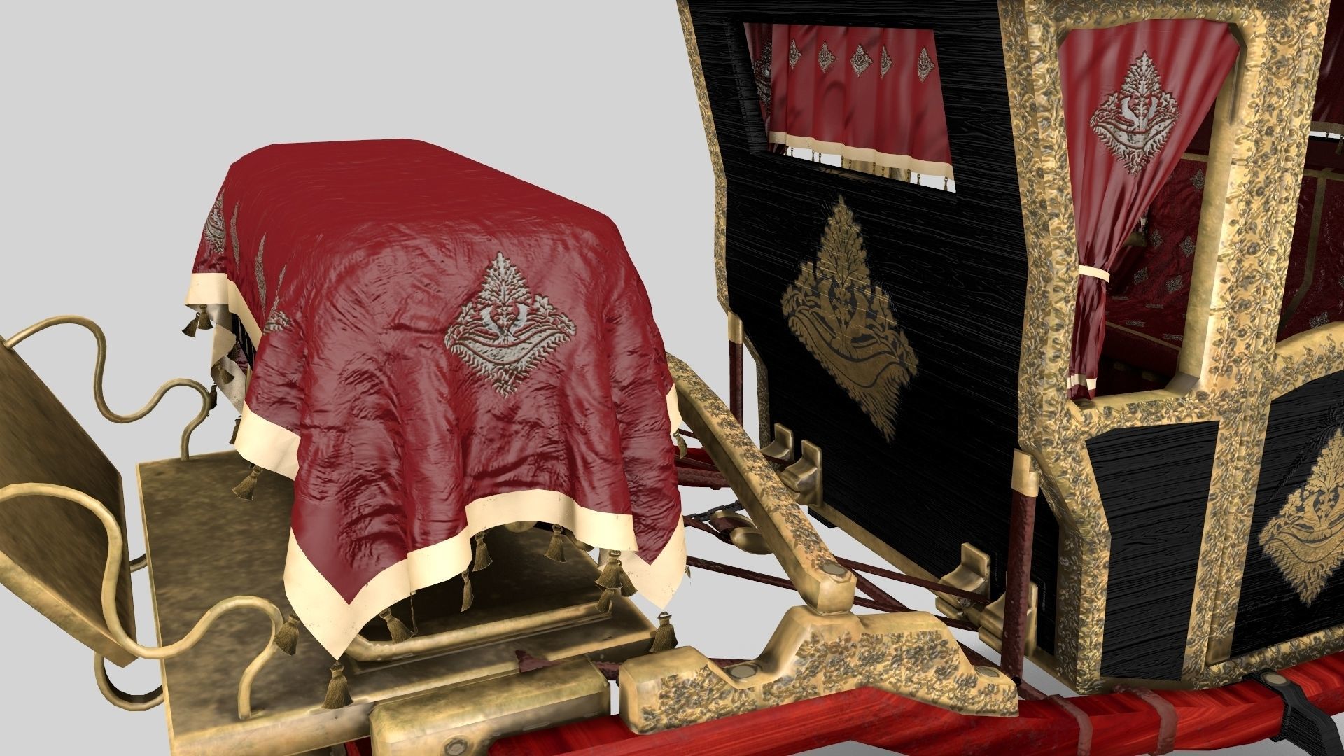 Baroque Coach 3D model_5