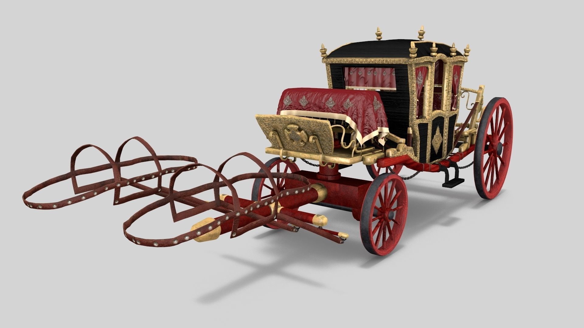 Baroque Coach 3D model_2