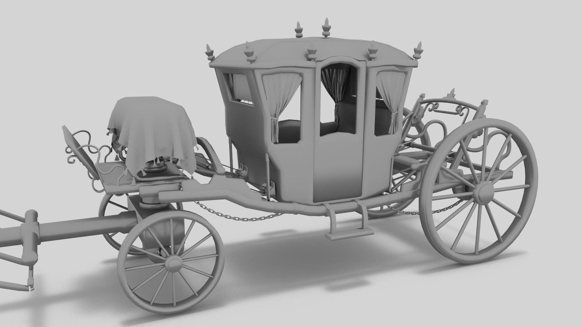 Baroque Coach 3D model_9