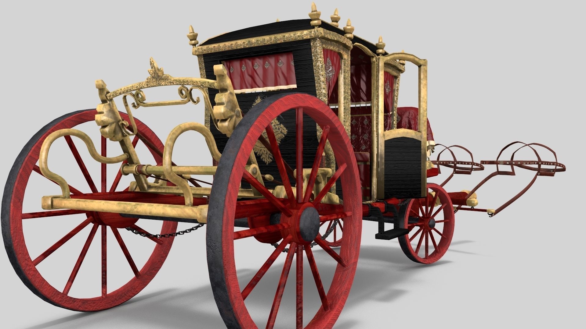 Baroque Coach 3D model_6