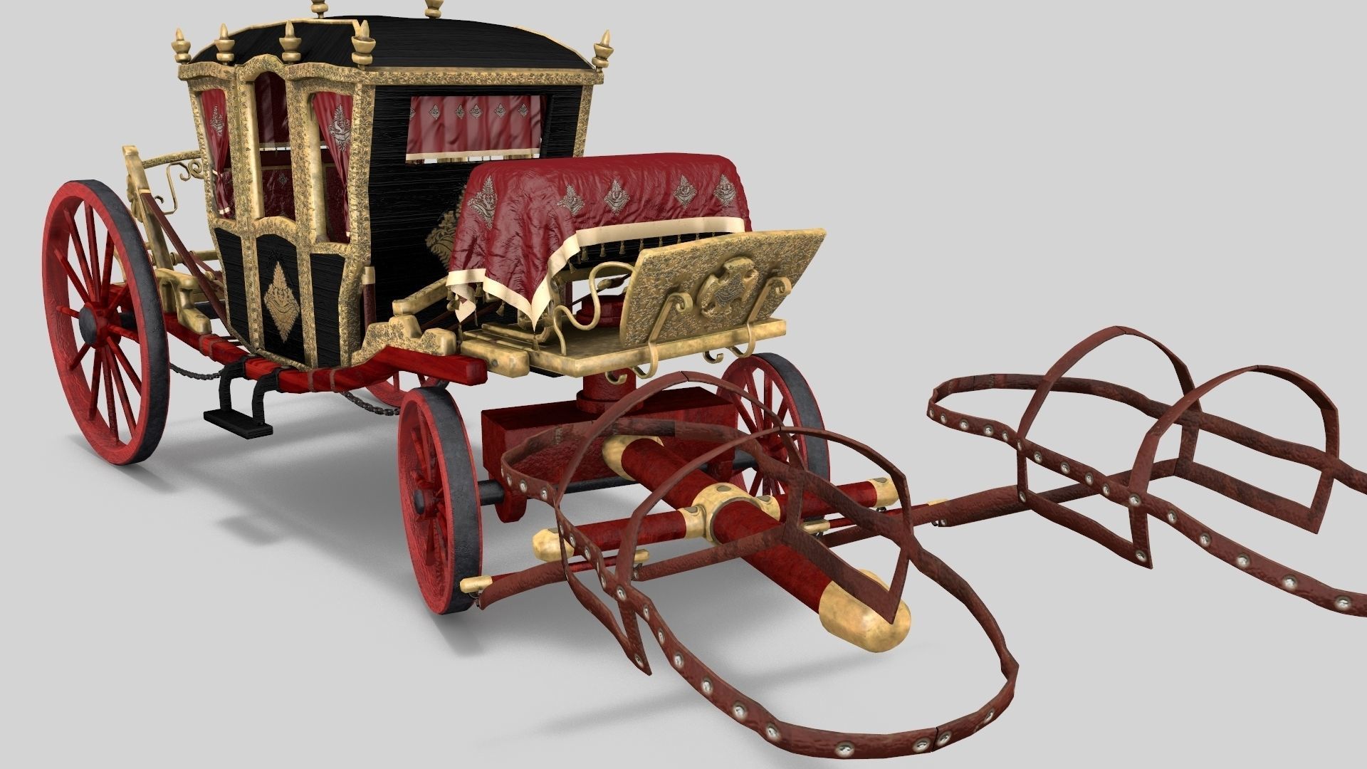 Baroque Coach 3D model_4