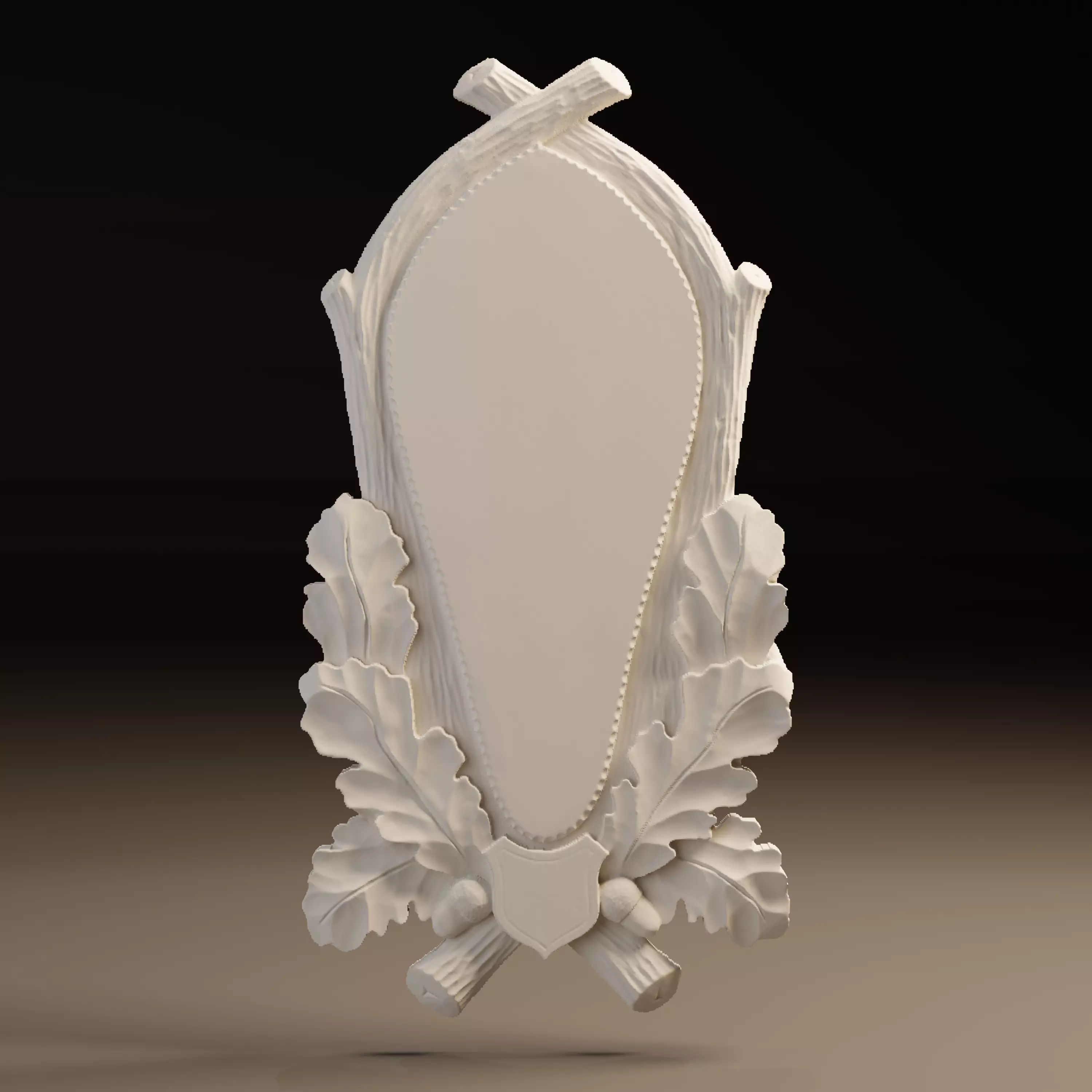 Deer Trophy Plaque CNC STL Hunting Mount Board 3D print model