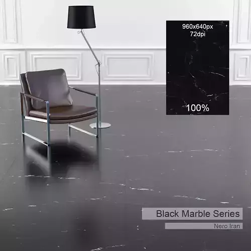 Black Marble Texture 3 3D model