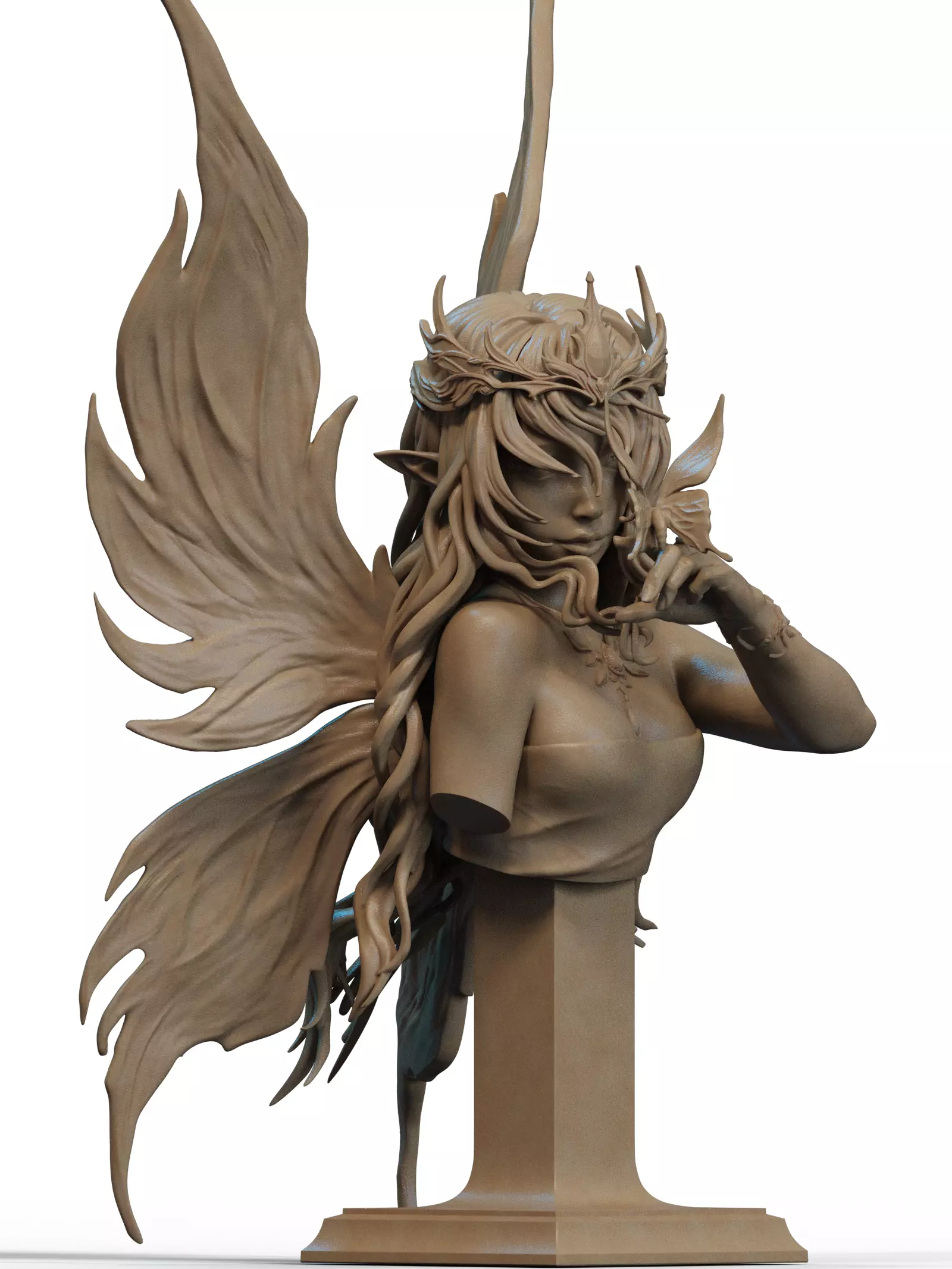 Divine Fairy Bust 3D Print 3D print model