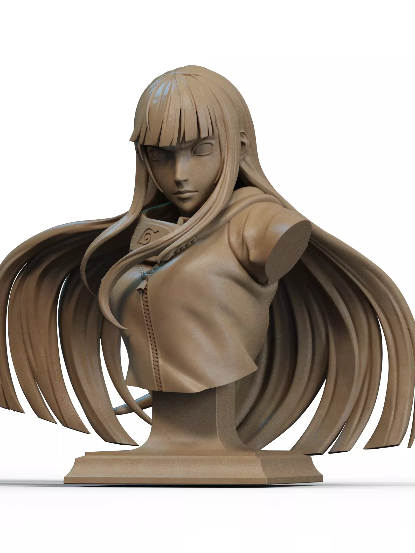 Hinata Bust 3D Print 3D print model