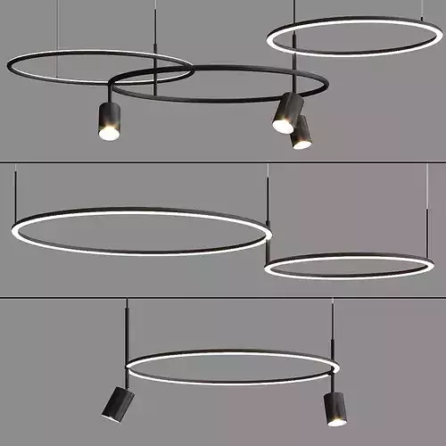 AROS pendant lamp collection By Nexia 3D model 2