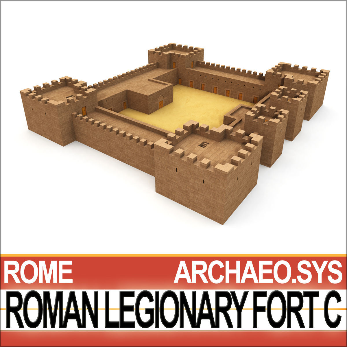 Roman Legionary Fort C 3D model_5