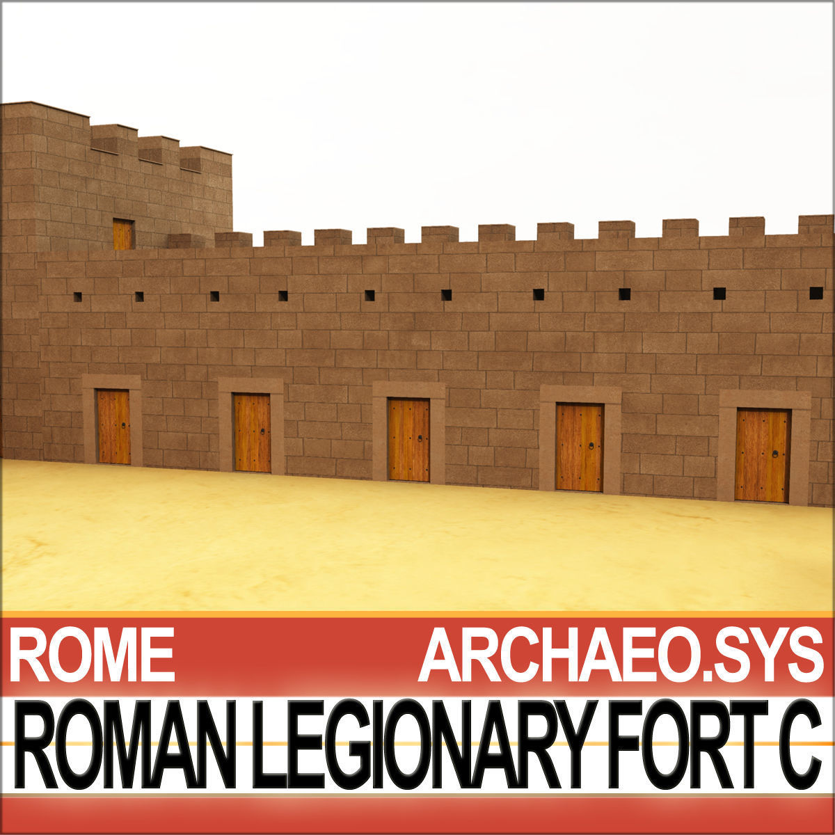 Roman Legionary Fort C 3D model_7