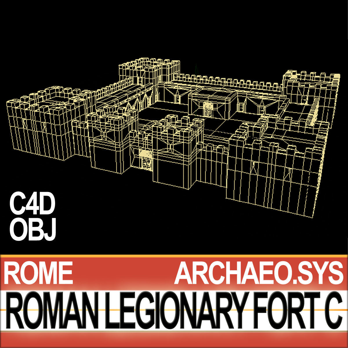 Roman Legionary Fort C 3D model_10