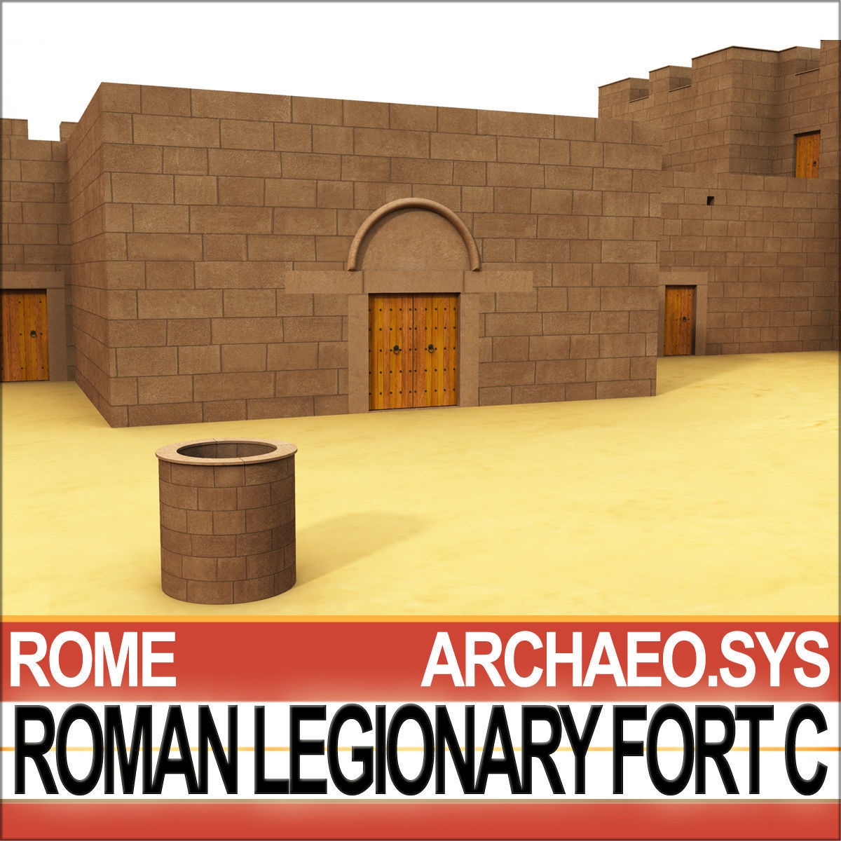 Roman Legionary Fort C 3D model_8