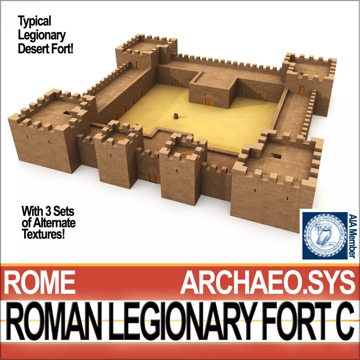Roman Legionary Fort C 3D model_0