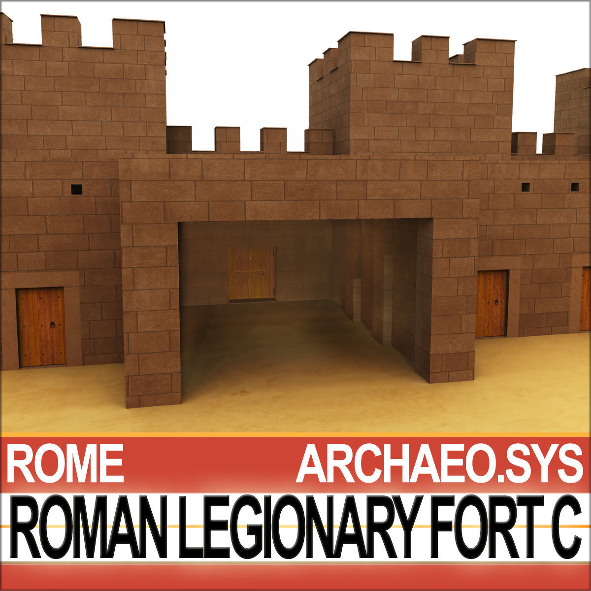 Roman Legionary Fort C 3D model_6